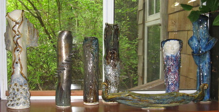 Studio vases display